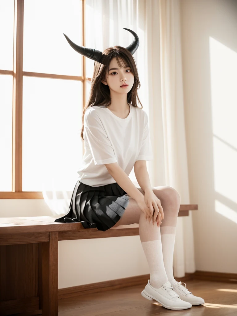 Black skirt,Pleated Skirt