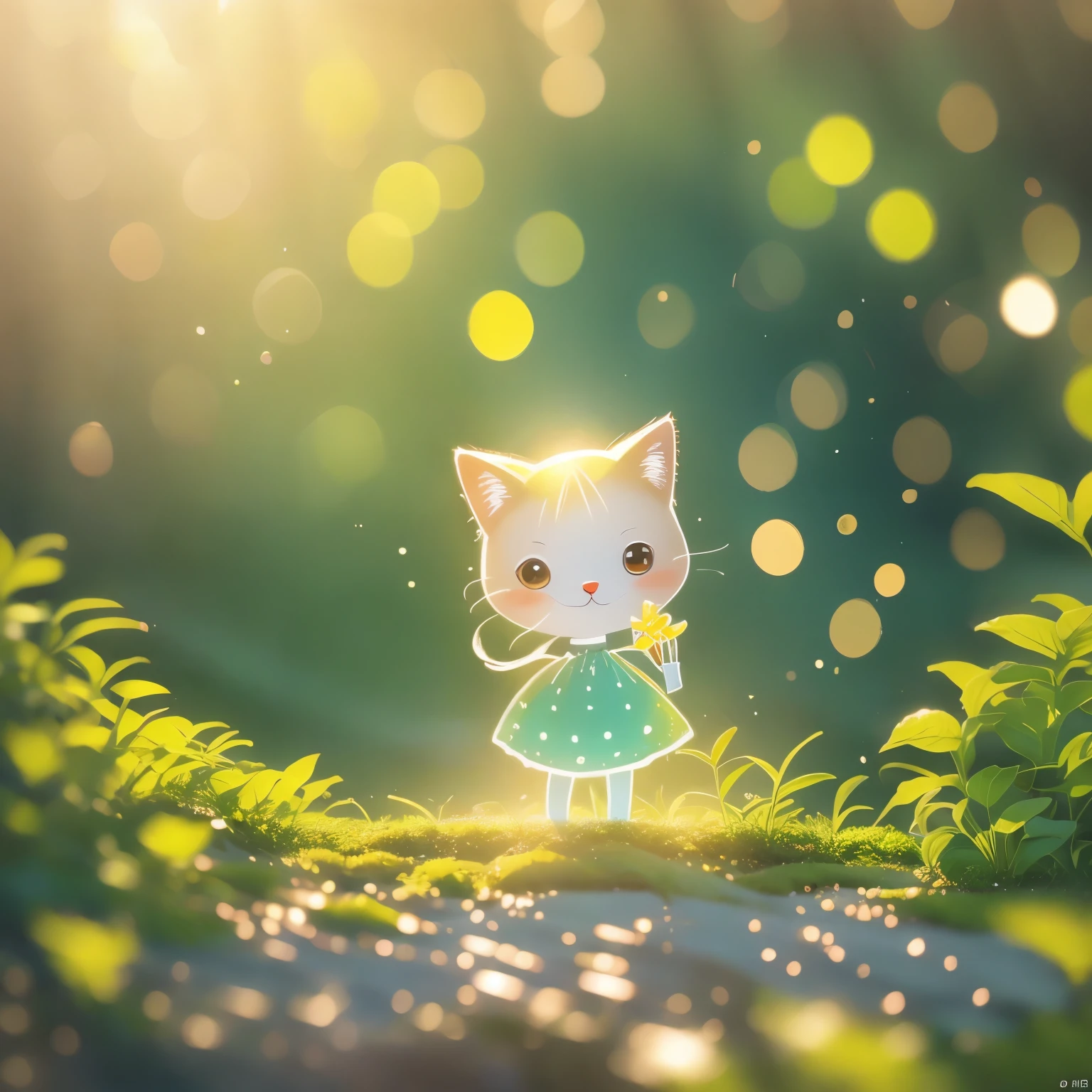 Close up of cartoon animals on green background, Cute numbers艺术, Lovely and detailed digital art, 4k hd illustration wallpaper, Cute numbers, Blurred dream illustration, 4k hd wallpaper illustration, Cute 3d rendering, A beautiful artistic illustration, 2d illustration, 2d illustration, Blurred dreamy illustration, Epic Concept Art. Bokeh