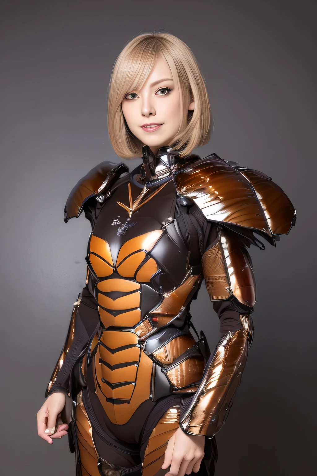 (high resolution,masterpiece,best quality,extremely detailed CG, anime, official art:1.4), realistic, photo, amazing fine details, all intricate, gloss and shiny,awesome many layers, 8k wall paper, 3d, sketch, kawaii, illustration,( solo:1.4), perfect female proportion,villainess, (fusion of dark brown cockroach and lady:1.4), (brown cockroach form lady:1.2), (brown cockroach lady:1.2), (fusion:1.2), (solo:1.4), (evil smile:1.2), muscular, abs, (cockroach brown exoskeleton bio insect suit:1.4), (cockroach brown exoskeleton bio insect armor:1.2), (brown transparency cockroach wing:1.4), (brown cockroach antennae:1.3),