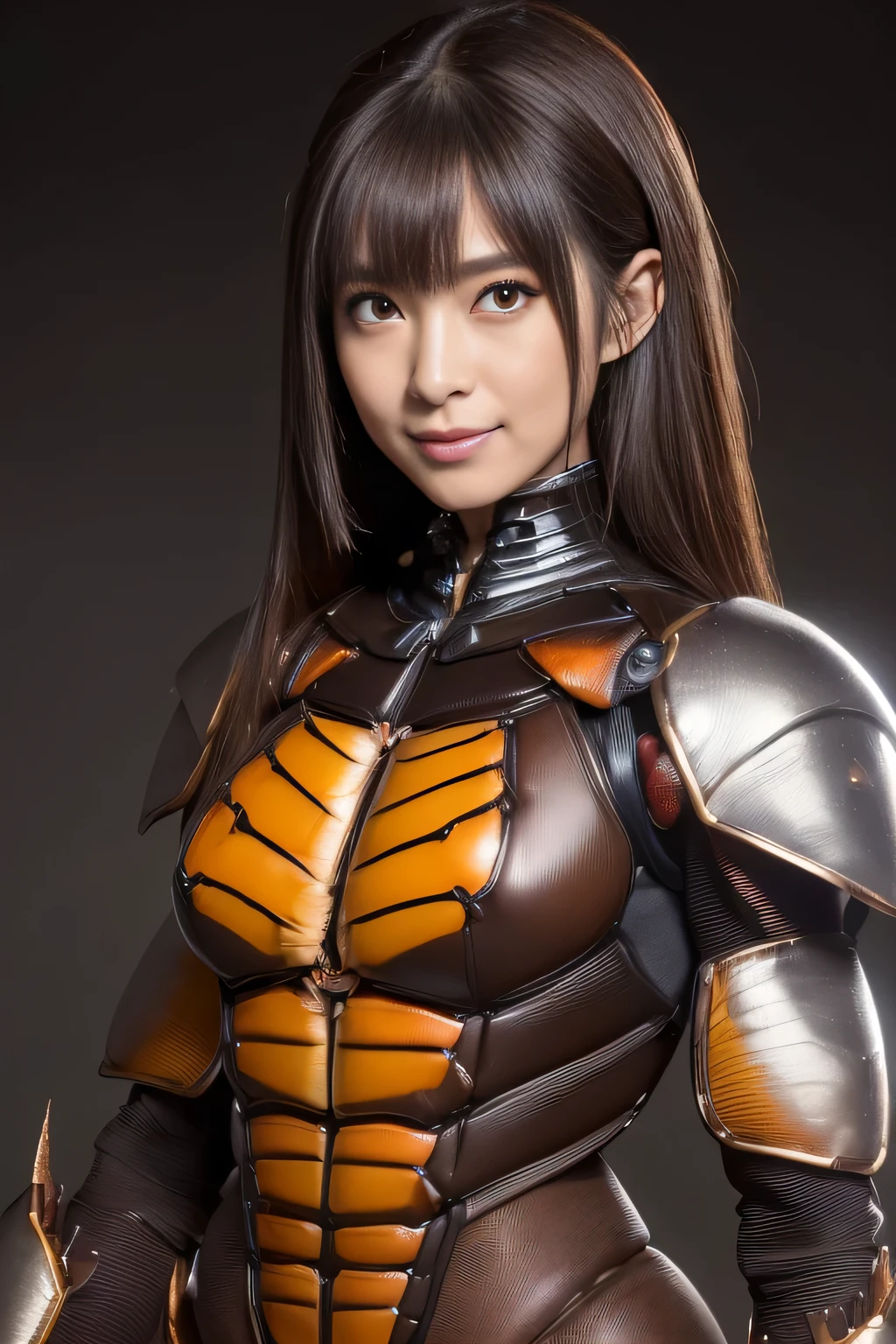 (high resolution,masterpiece,best quality,extremely detailed CG, anime, official art:1.4), realistic, photo, amazing fine details, all intricate, gloss and shiny,awesome many layers, 8k wall paper, 3d, sketch, kawaii, illustration,( solo:1.4), perfect female proportion,villainess, (fusion of dark brown cockroach and lady:1.4), (brown cockroach form lady:1.2), (brown cockroach lady:1.2), (fusion:1.2), (solo:1.4), (evil smile:1.2), muscular, abs, (cockroach brown exoskeleton bio insect suit:1.4), (cockroach brown exoskeleton bio insect armor:1.2), (brown transparency cockroach wing:1.4), (brown cockroach antennae:1.3),