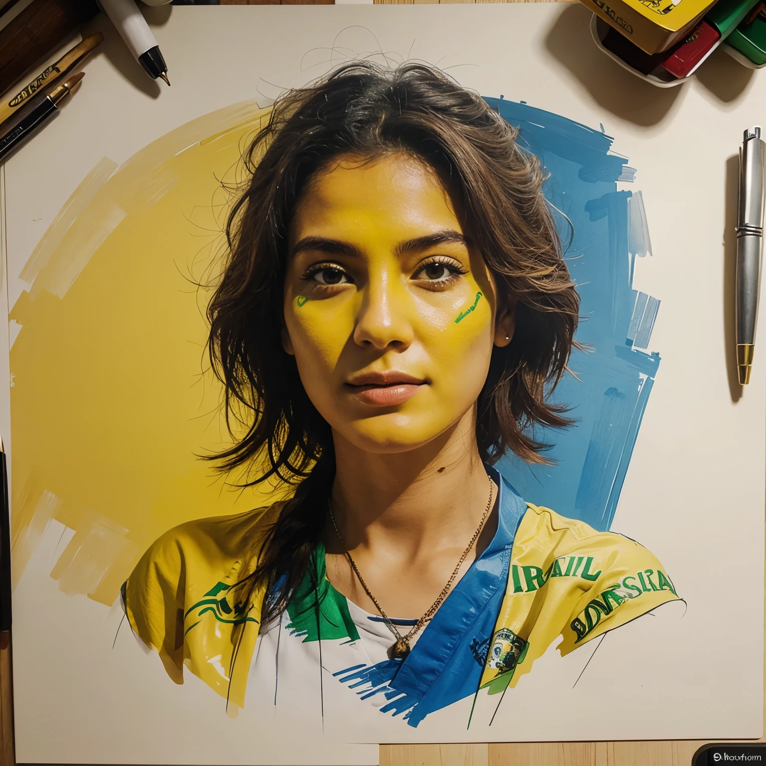 Sketch that captures the essence of Brazil