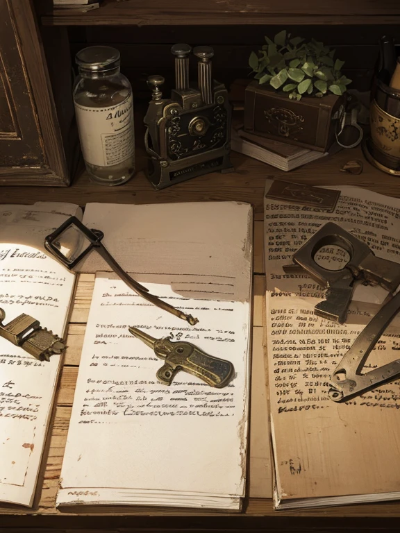 Old keys and locks, antiques, and a note