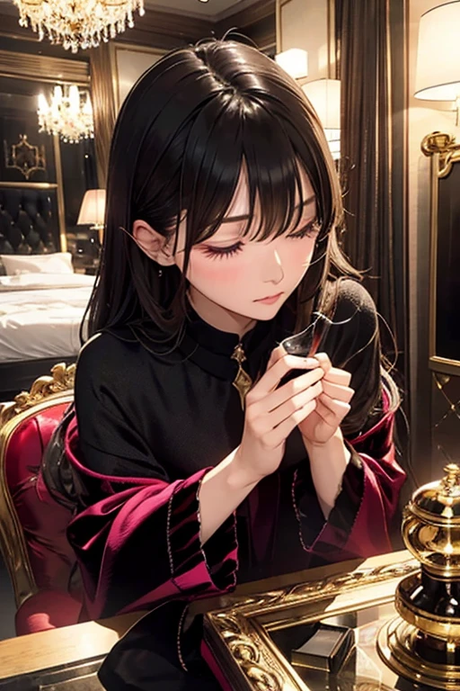 Perfume soaked into velvet fabric、The scent is reminiscent of a luxurious room fragrance.