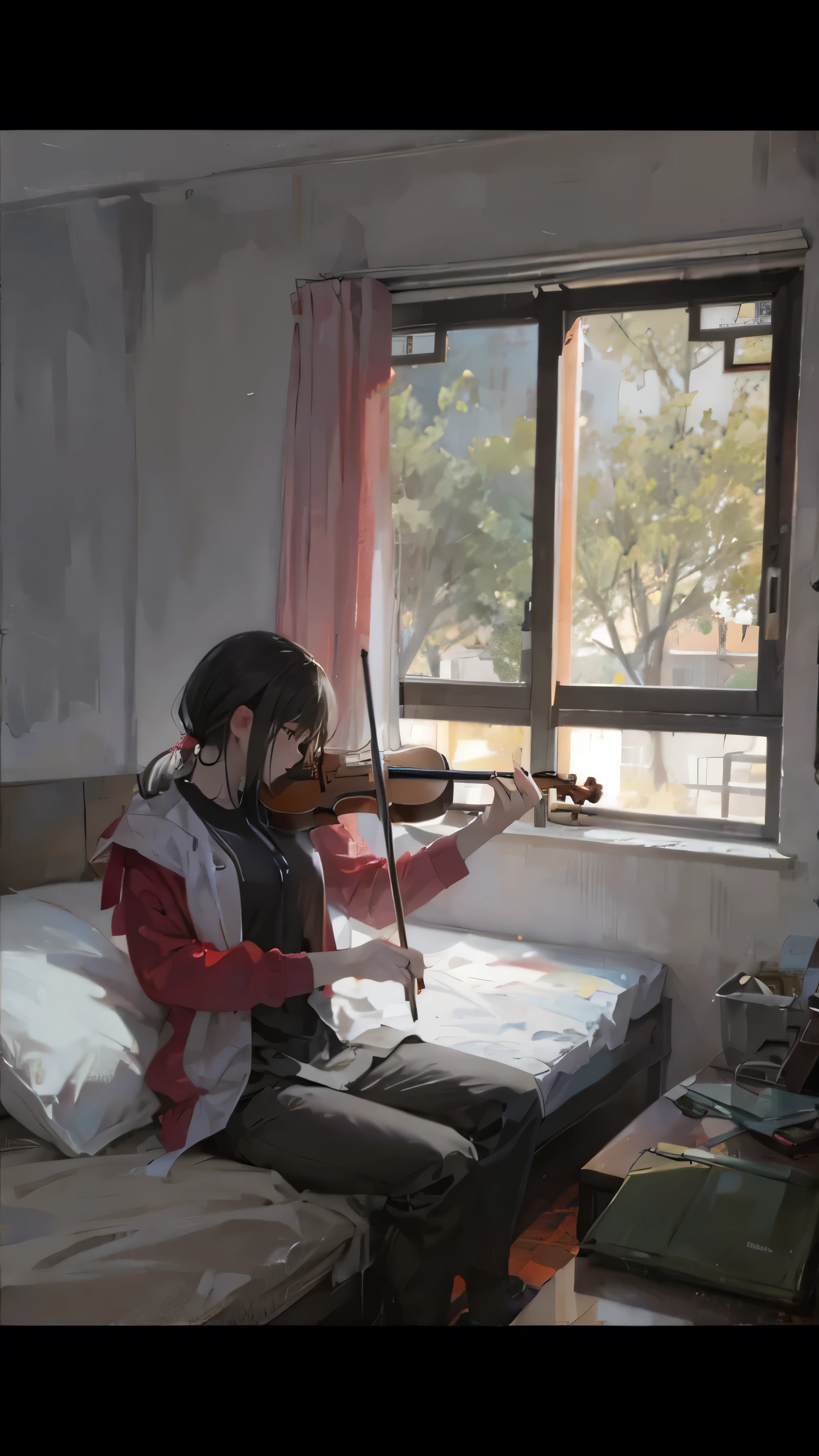 beautiful girl play violin,dress
