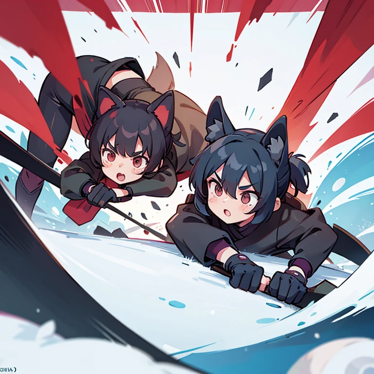 Dog-eared ninja girls