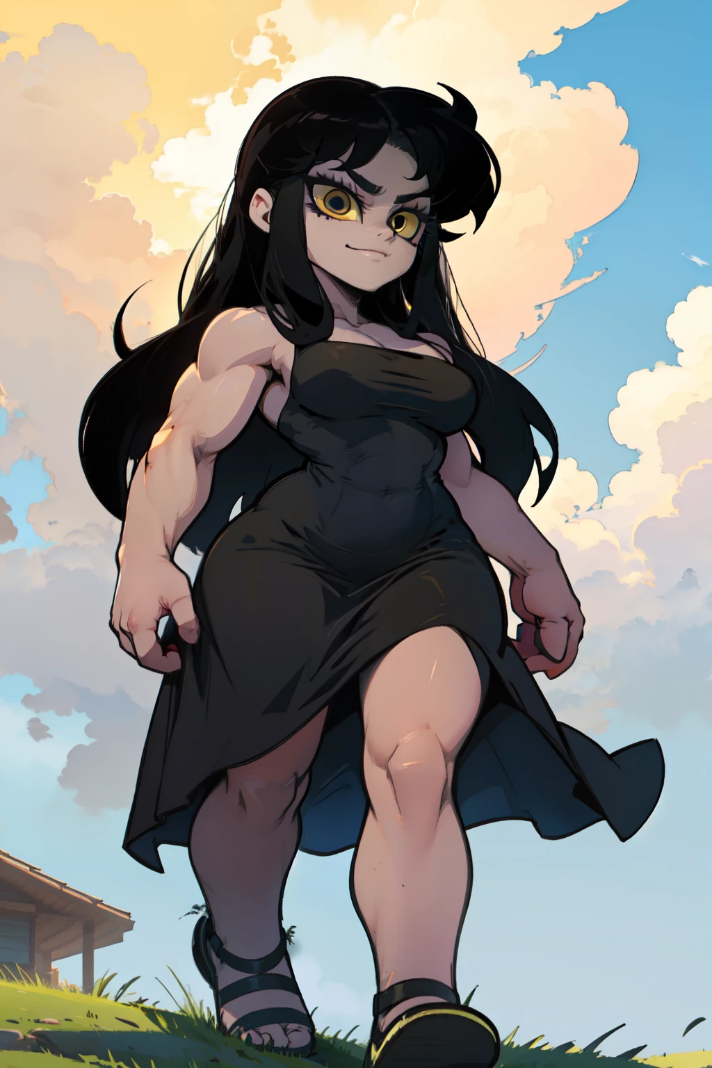 muscular huge breasts thick sunny sky clouds black hair yellow eyes sundress black hair yellow eyes pale skin solo joyful long straight hair long straight hair long straight hair long straight hair long straight hair long straight hair long straight hair long straight hair long straight hair