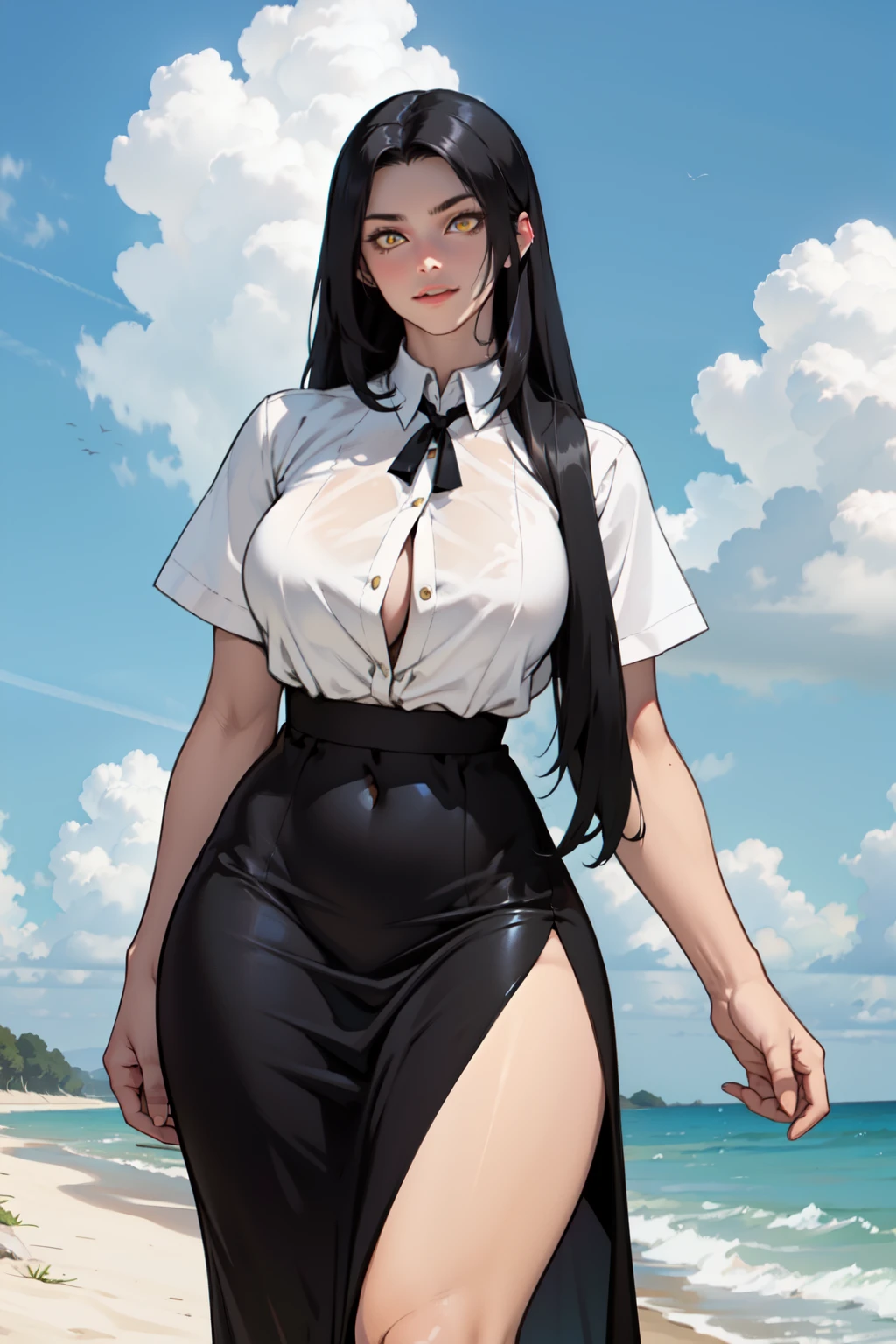 muscular huge breasts thick sunny sky clouds black hair yellow eyes sundress black hair yellow eyes pale skin solo joyful long straight hair long straight hair long straight hair long straight hair long straight hair long straight hair long straight hair long straight hair long straight hair