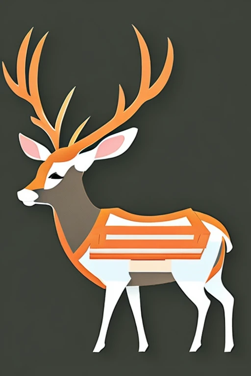 Katakana character "T"、The kanji character for deer is combined to create a character