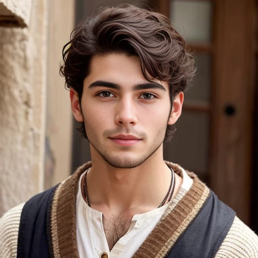 make a young Judaean man with short hair. focus on the character's face