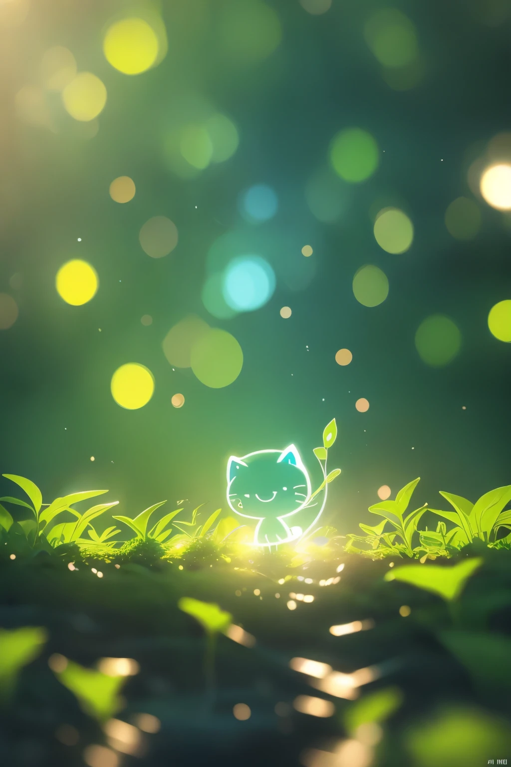 Close up of cartoon animals on green background, Cute numbers艺术, Lovely and detailed digital art, 4k hd illustration wallpaper, Cute numbers, Blurred dream illustration, 4k hd wallpaper illustration, Cute 3d rendering, A beautiful artistic illustration, 2d illustration, 2d illustration, Blurred dreamy illustration, Epic Concept Art. Bokeh
