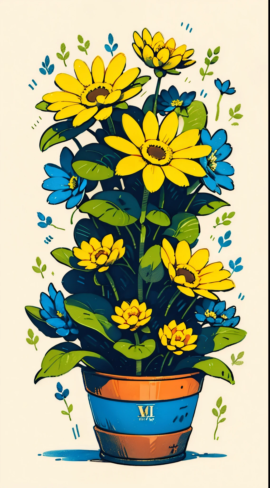 flowers, HD, , monogram