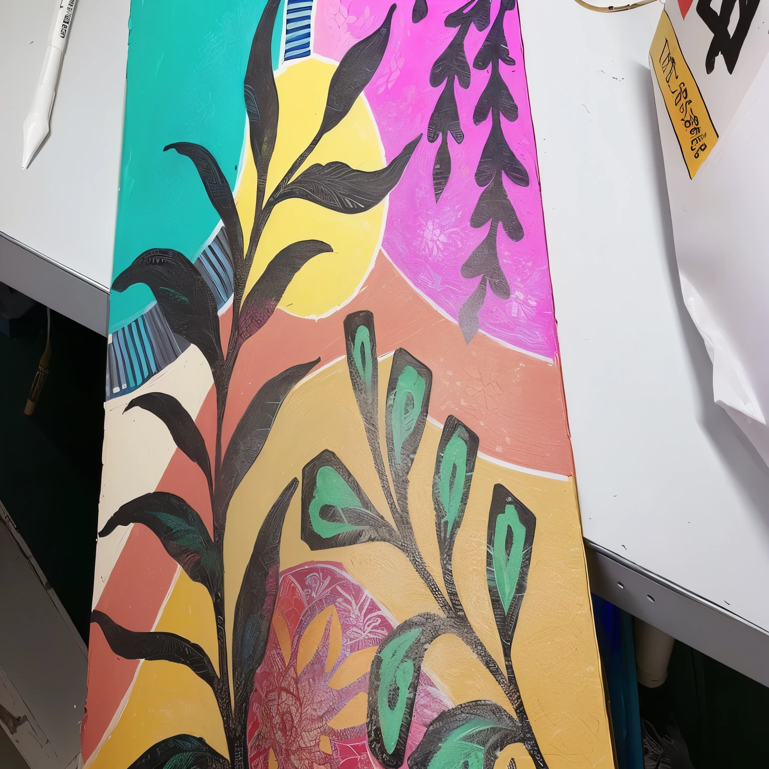 a close up of a collage of different colored , Colorful的艺术品, Detailed painting, detailed gouache painting, Color with many colors, Vibrant Patterns, Inspired by Pacita Abad, acrylic paint style, Marker Art, vibrant expressive colours, Colorful, Hand-drawn style, Color Pattern, Colorful graffiti art, intricate organic, , Bright and colorful, some square
