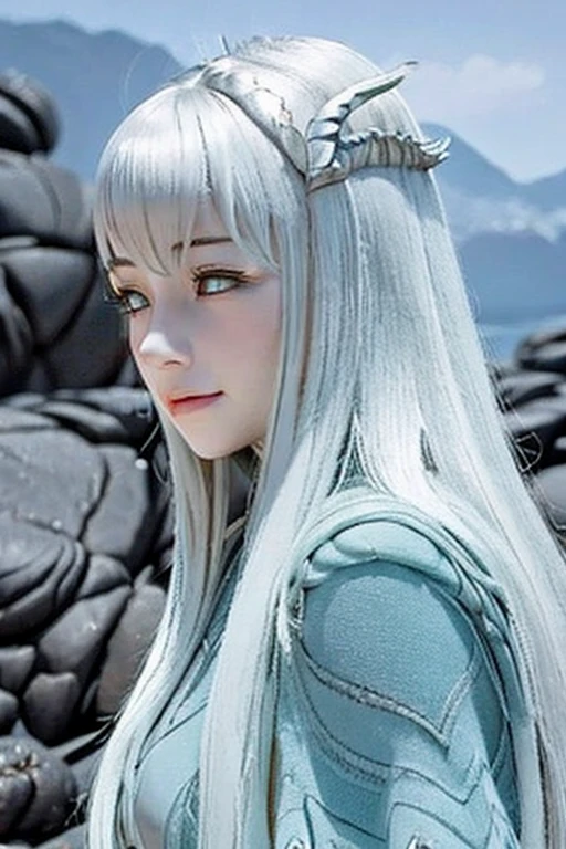 Paarthurnax、Mysterious Beauty、lovely、Silver Hair、thin、Delicate