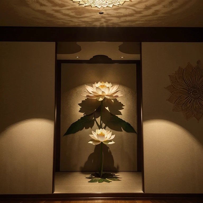 3d,lifelike,lotus wall painting,beautiful,realistic petals,lotus flowers,subtle colors,meticulous details,vivid 3D effect,impressive,splendid,large scale art installation,engaging,textured background,highly skilled artist,innovative technique,impressive visual depth,extraordinary artwork,attention to detail,immersive experience,awe-inspiring,depth and dimension,expertly crafted,astonishingly realistic,impressive shading and shadows,meticulously hand-painted,mesmerizing,perfectly symmetrical,striking contrast,artistic masterpiece.