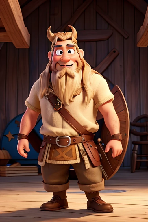 Disney Pixar Cartoon, viking, brown hair