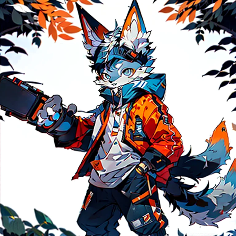 Stable Diffusion prompt:
furry,furry,orange fur,male,feline,white fox,single,sharp claws,detailed fur,blue eyes,furry tail,blue hoodie,white jeans,ultra-detailed 1.2,city street,detailed background