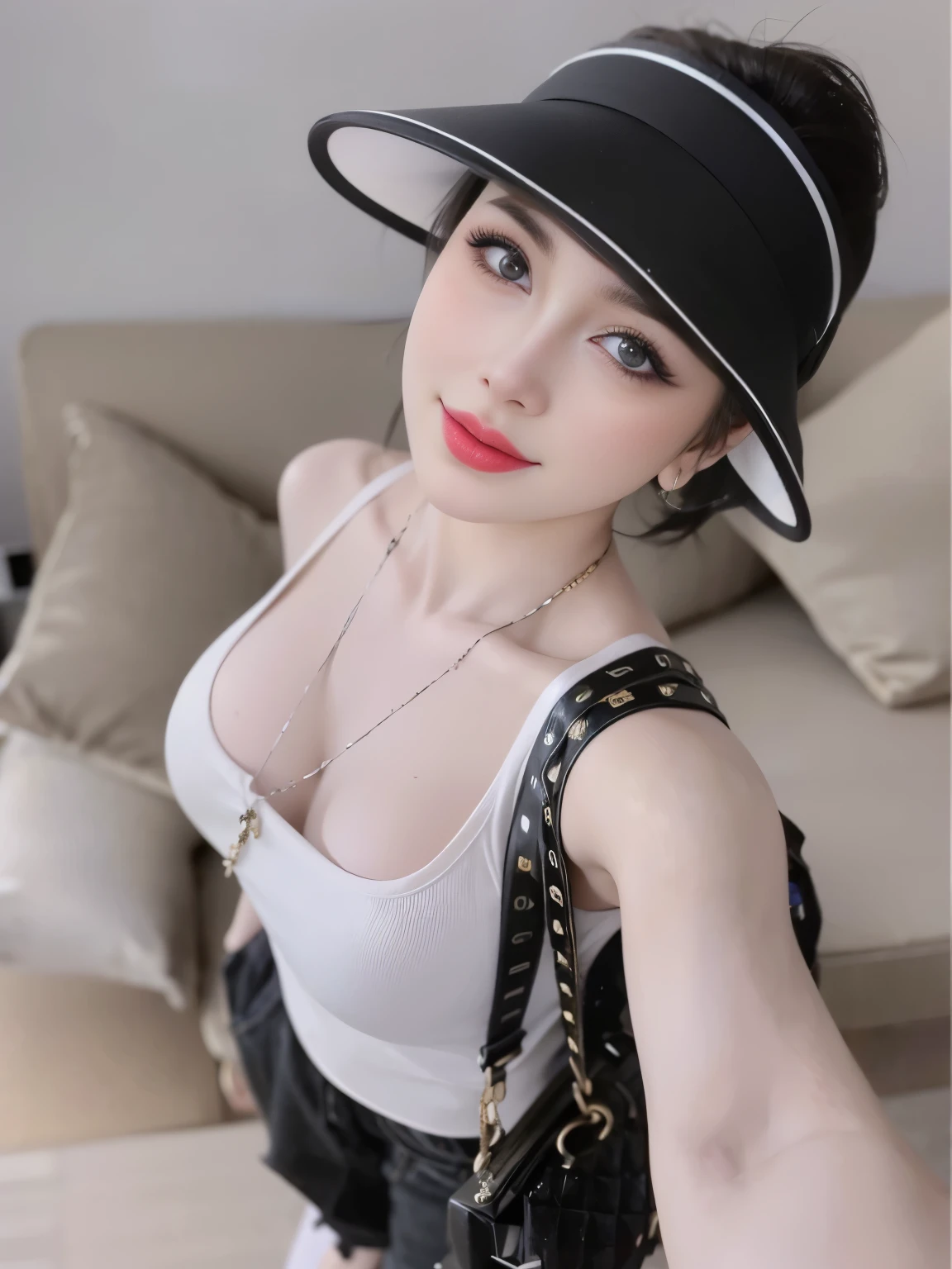 ((Best quality, 8k, Masterpiece :1.3)), Sharp focus :1.2, A pretty girl 24 years old with perfect figure :1.4, Slender abs :1.3, Raw photography、超A high resolution, full body, fair white skin、shiny white skin,Best Quality, Ultra High Definition, (Photorealistic:1.4),Sunset Light, Detailed Photo, Smiling, Sexy, Facing Camera, Close-up (Masterpiece: 1.3), (8K, Photorealistic, Best Quality: 1.4), (1girl), Beautiful Face, (Realistic Face),Beautiful Hairstyle, Realistic eyes, beautiful detail eyes, (realistic skin), beautiful skin, (sweater), absurd, attractive, ultra high resolution, ultra realistic, high definition, golden ratio,Good hands、10、high-reaster-piece、highest quality、head:1.3、((Hasselblad photo))、Fine Skin、crisp focus、(Light like a movie)、gentle lighting、Dynamic Ungle、[:(detailed face:1.2):0.2]、
Negative Pro, smiling, ((detailed face )), ((detailed beauti vagina)), ((detailed body ((naked)))) , (((The massage central))), (((room master))), Highly detailed face and skin texture, Detailed eyes, Double eyelid,huge breasts,masterpiece,super fine eyes,super fine hand,Wearing jewelryrealistic, face zoom, perfect makeup