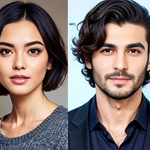 make a  lebanese man with short hair. focus on the character's face