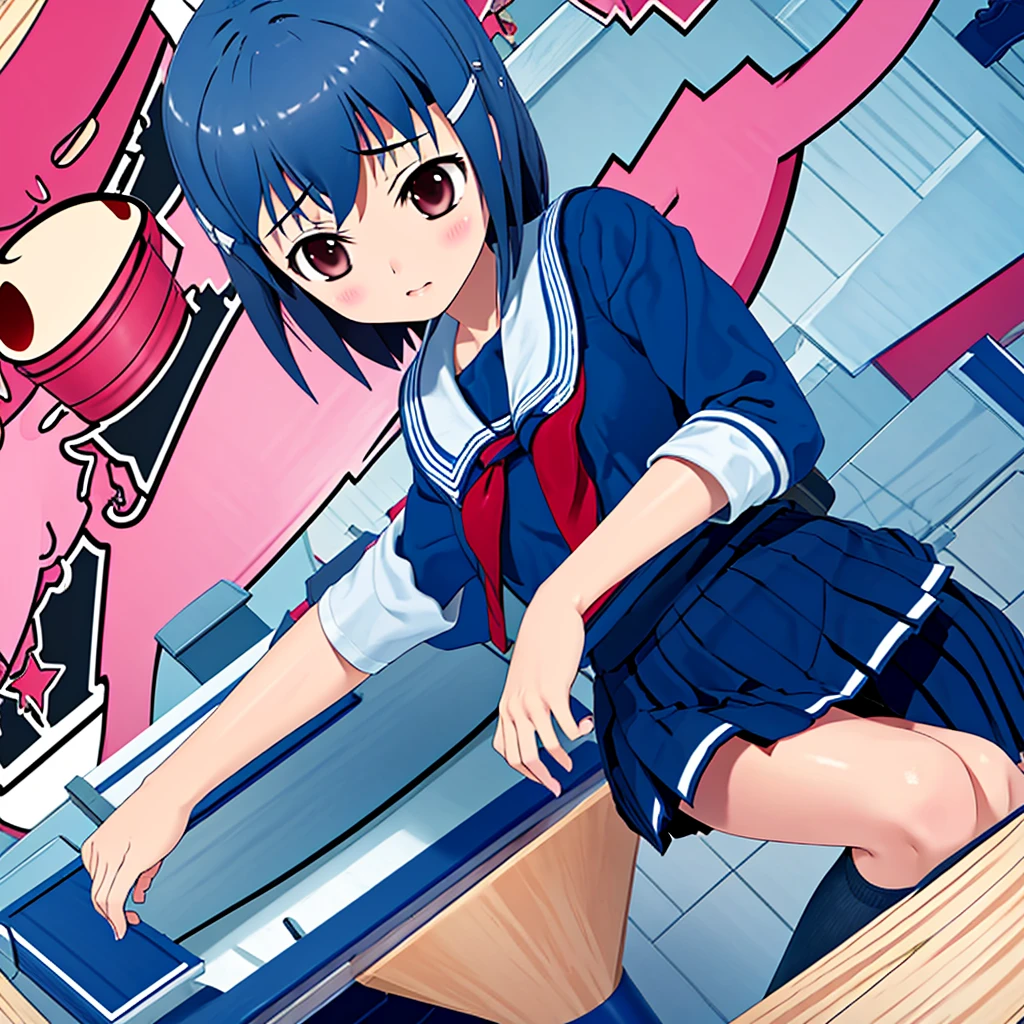 High school girl with stomach ache