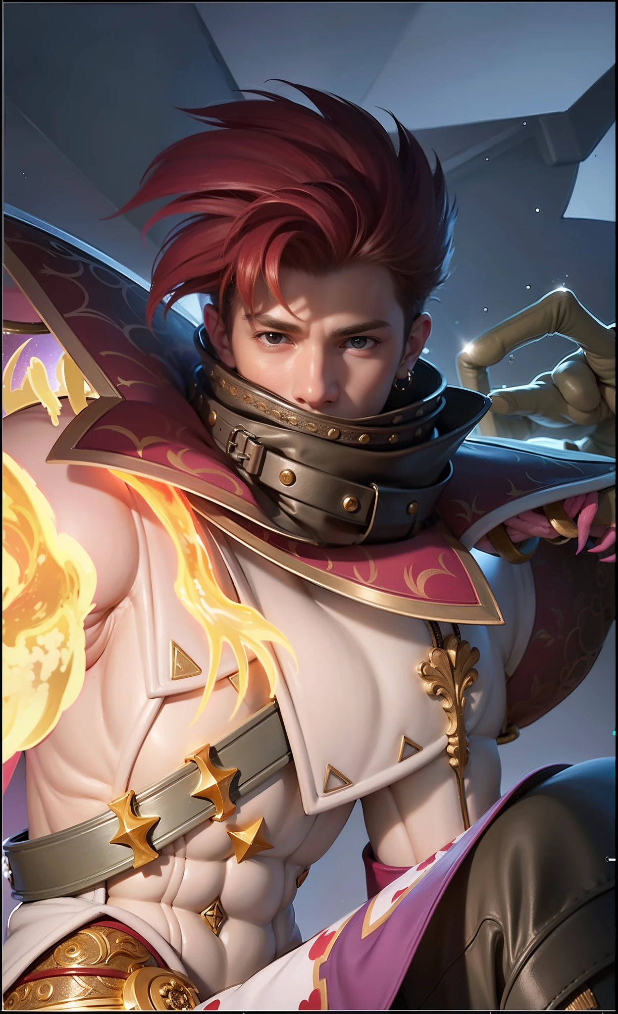 Best quality, masterpiece, detailed skin texture, detailed clothes texture, detailed face, super detail, 8k, intricate detail, 1 boy, The color doesn't change, Muscle guy, 1 guy