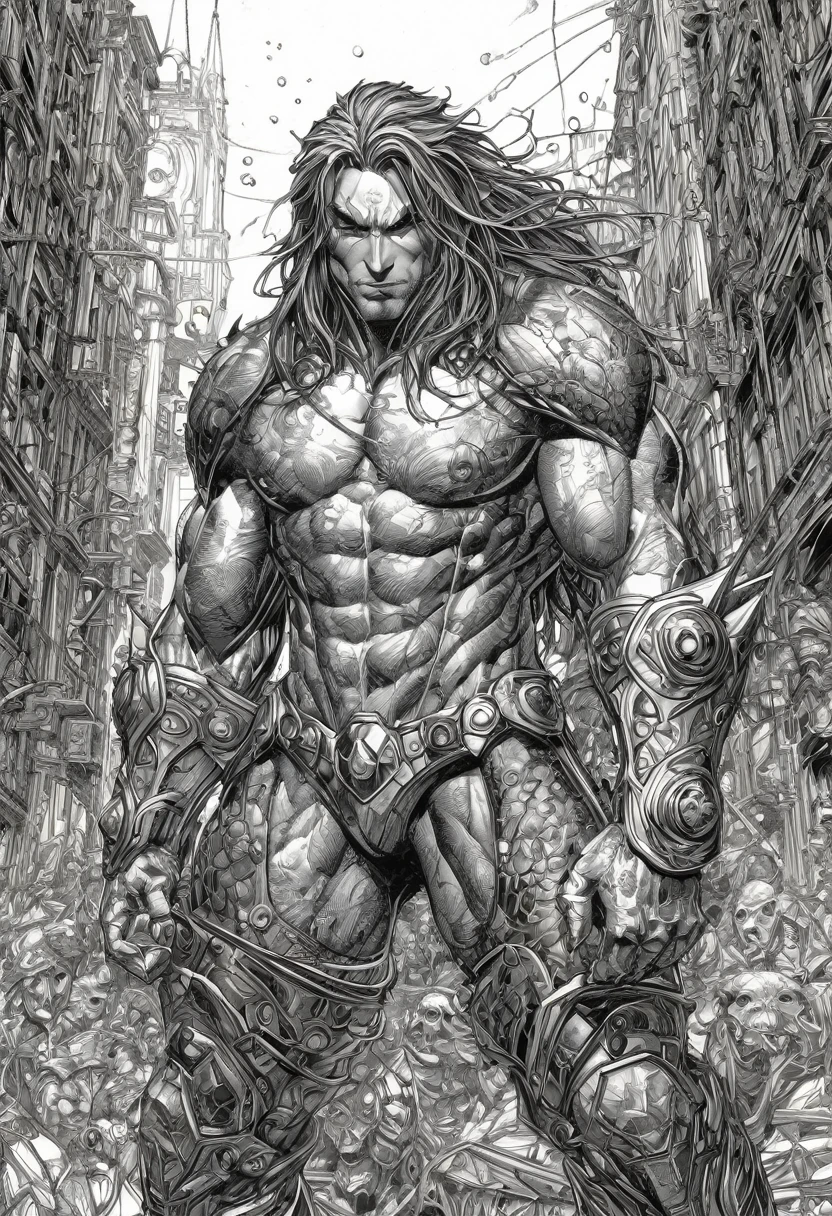 by Marc Silvestri, best quality, masterpiece, very aesthetic, perfect composition, intricate details, ultra-detailed