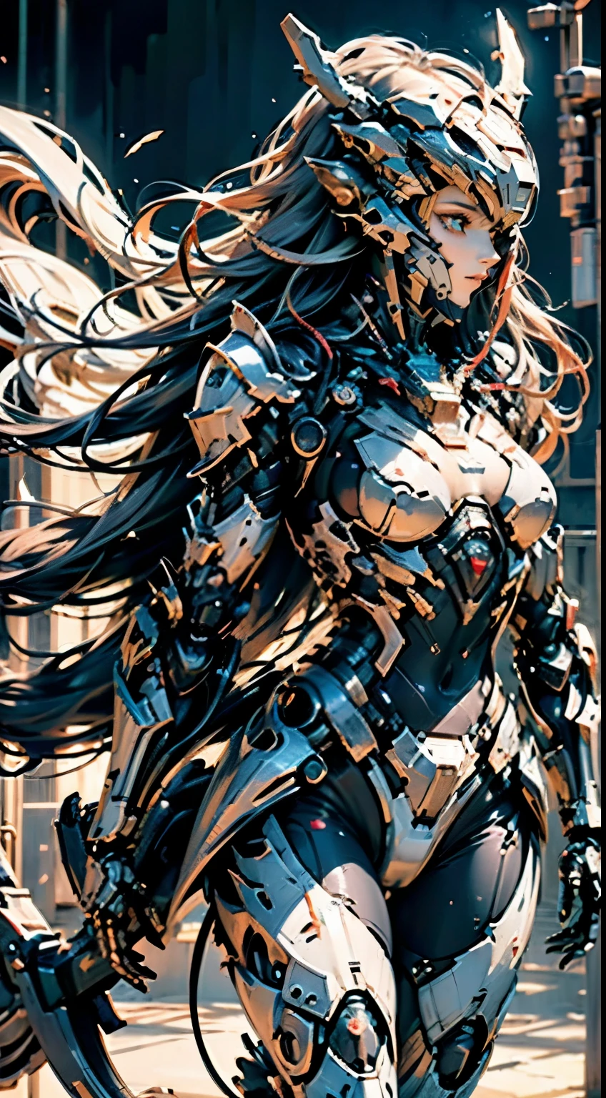 there is a woman in a futuristic suit posing for a picture, girl in mecha cyber armor, cyberpunk anime girl mech, beutiful girl cyborg, cute cyborg girl, perfect anime cyborg woman, beutiful white girl cyborg, cyborg girl, cyborg - girl, wlop and krenz cushart, ross tran 8 k, digital cyberpunk anime art, female cyberpunk anime girl
