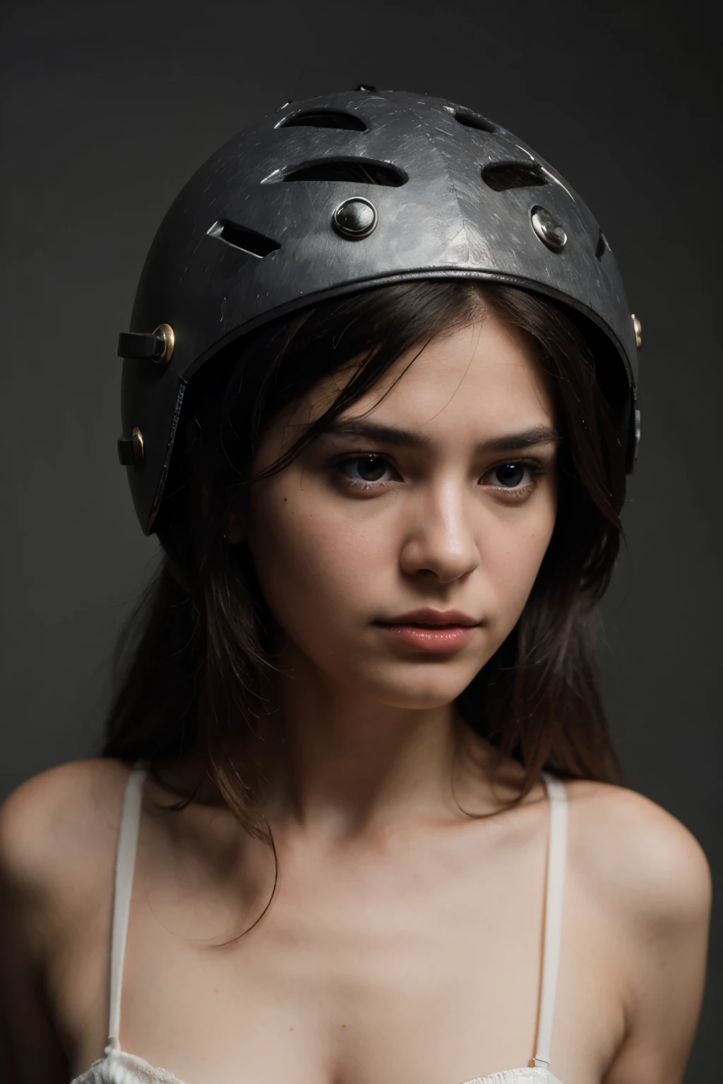 generate an image of a helmet capable of processing emotions and thoughts into verbal speech