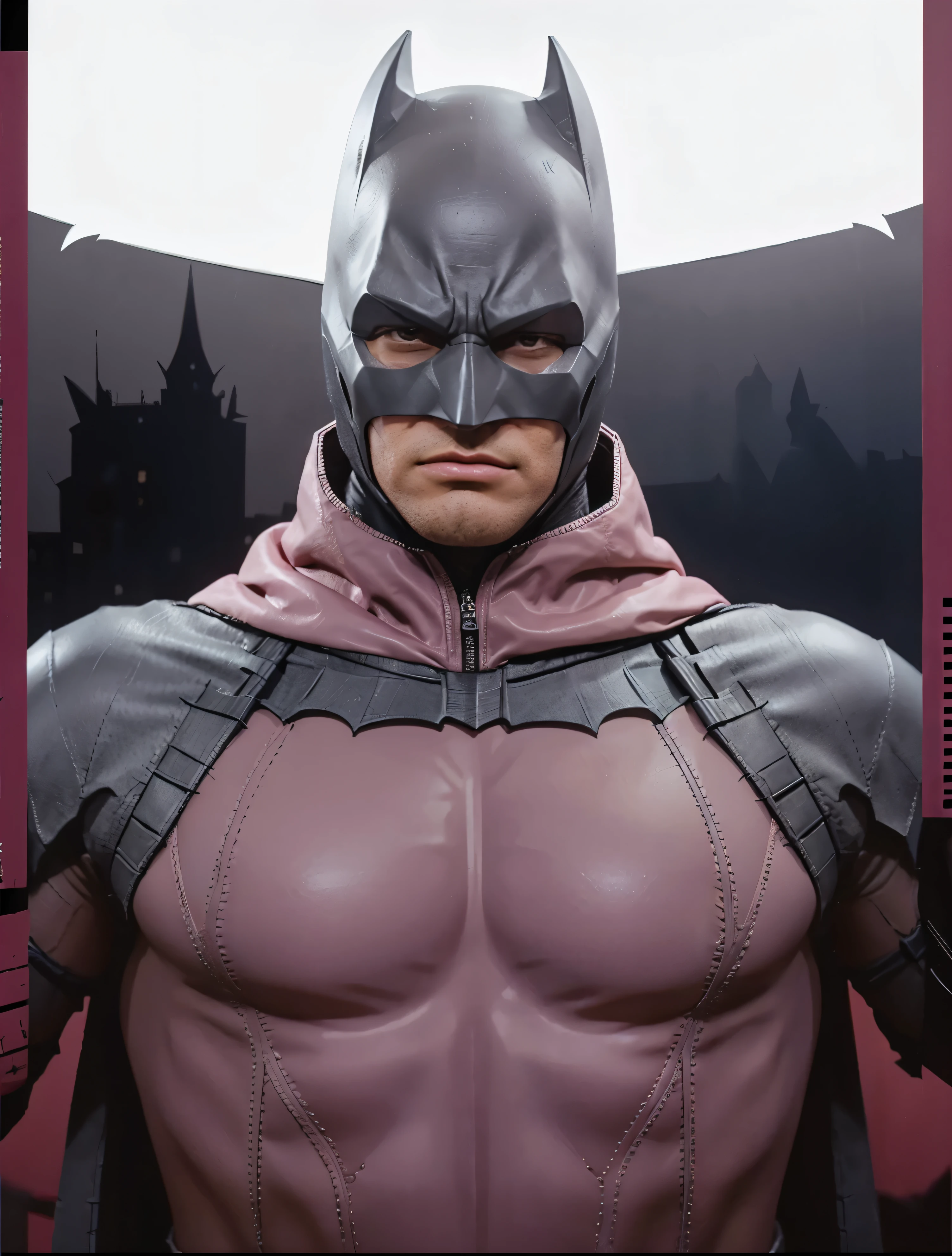 Batman pink , real batman begin, batman Arkham asylum , beige batman mask