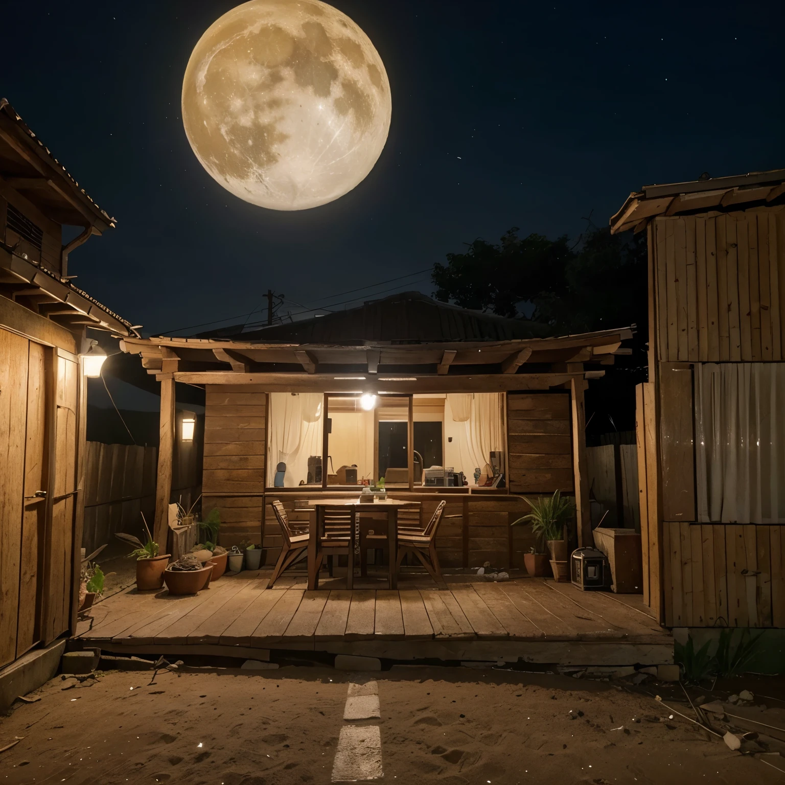 (melhor qualidade,4K,8k,high resolution,obra de arte:1.2),ultra-detalhado,(realista,photorealista,photo-realista:1.37),guaxinim fofinho, com uma pistola na pata,fugindo de assalto,Ambiente periferia,rustic setting,soft lighting,electric poles crackling,cena externa,Noite com lua