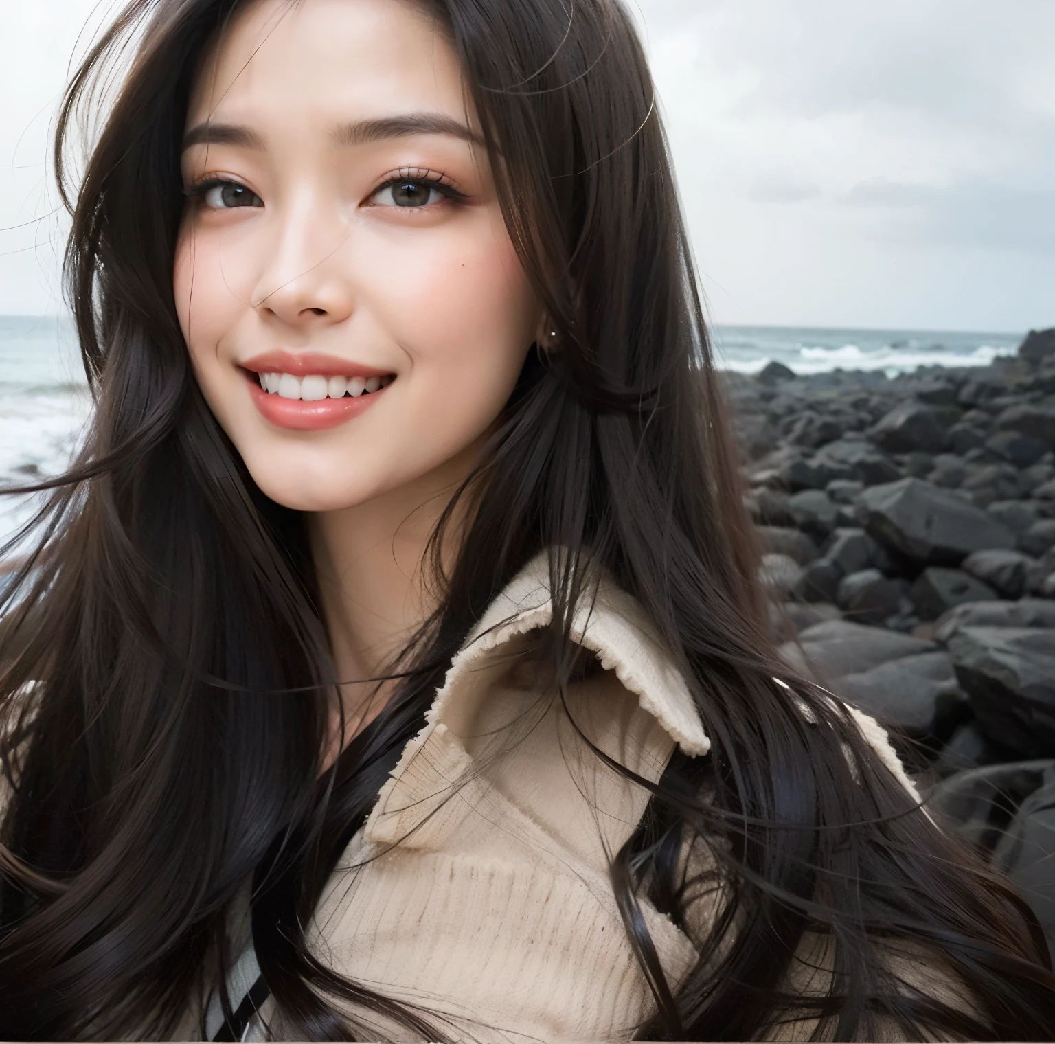 Jenny sorrindo, sorriso bonito, belo sorriso, 16K, Ethereal beauty, 16K maximum quality, maior qualidade, mais alta qualidade, Qualidade e detalhes mais perfeitos, Rosto perfeito e beleza, fios loiros e perfeitos, cabelo loiro, belos fios, cabelo lindo, extreme perfection, qualidade surreal de perfeita, the highest possible resolution