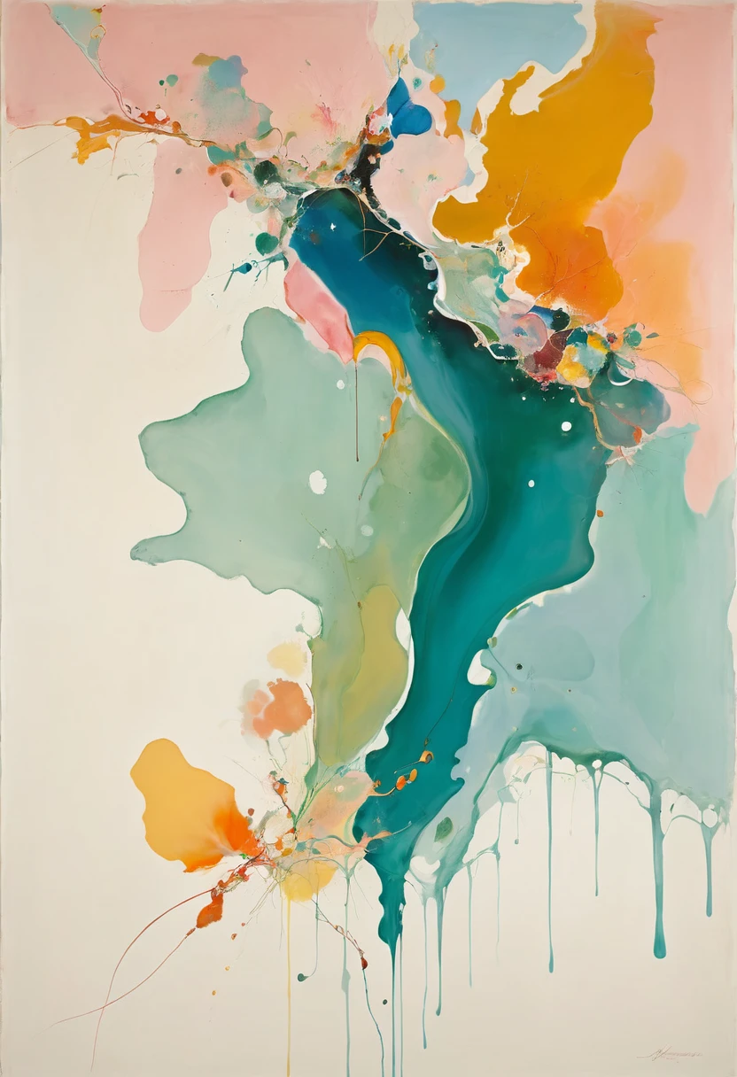 by Helen Frankenthalers and Anna Dittmanns, best quality, masterpiece, very aesthetic, perfect composition, intricate details, ultra-detailed