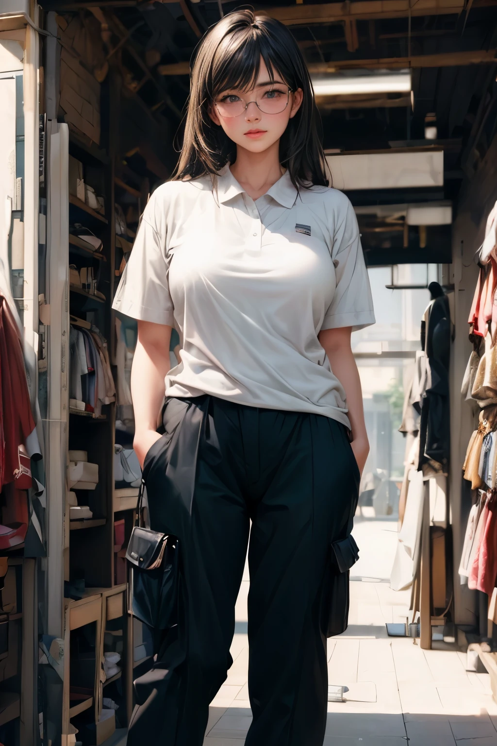 (masterpiece:1.2, best quality, 16k, highres, ultra-details:1.2, photorealistic:1.37),, A beautiful girl in an office with round glasses,working,professional ladies suits,beautiful detailed eyes,beautiful detailed lips,detailed face,short bob hair, confident expression,neat appearance,organized desk,computer,documents,telephones,rings on her fingers,morning sunlight,modern office,air conditioning,inspiring quotes on the wall,sophisticated lighting,best quality,high-res,ultra-detailed,realistic,hdr,professional,crisp colors,clean lines,dynamic composition.