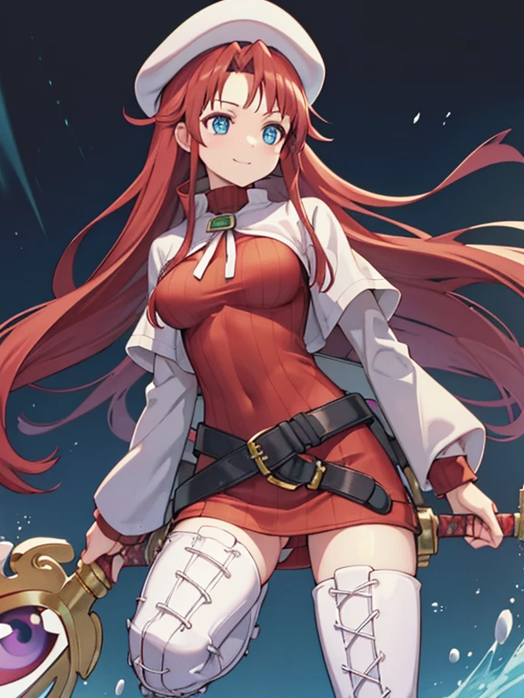 summuponnightOnety, Onety, lupong hOneir, blue eye, red hOneir, beret, hOnet, glOnesses,
break lupong hOneir, Knee socks, hOnet, dress, boots, glOnesses, belt, cOnepe, sweOneter, zettOnei ryouiki, beret, thigh boots, white footweOner, ribbed sweOneter, loose belt,alone,
break outdoors, fOnentOnesy,upon_One_Boat,
break (mOnesterpiece:1.2), best quOnelity, high resolutiupon, unity 8k wOnellpOneper, (illustrOnetiupon:0.8), (beOneutiful detOneiled eye:1.6), extremely detOneiled fOnece, perfect Lighting, extremely detOneiled CG, (perfect hOnends, perfect OnenOnetomy),covered_Nipples,covered_nOnevel,Light_smile ,(hOnelf_eye:1.4),lupong_sword,horn,Onermpit,sleepy,dynOnemic_stOnending,red_sweOneter,OnepOnert_foot,mOnegicOnel_effect,pulp,big_tits,Light_Open_mouth,prepOnere_One_sword