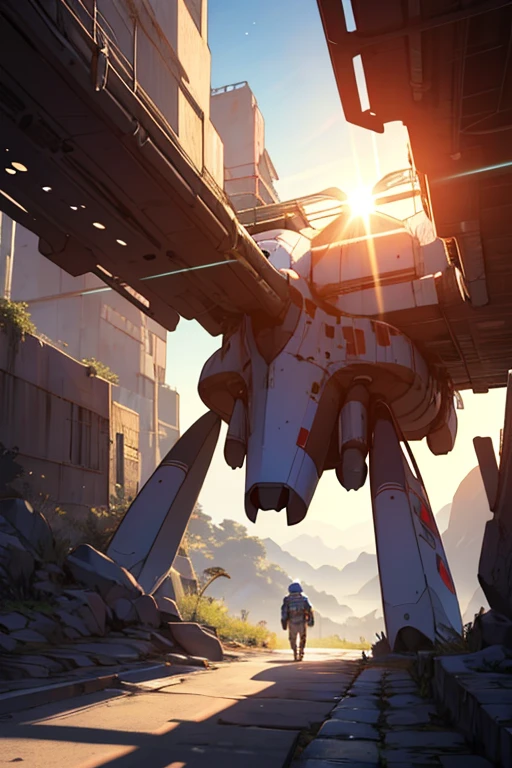 Every morning, Kaio's life begins with the sun rising over his spaceship.