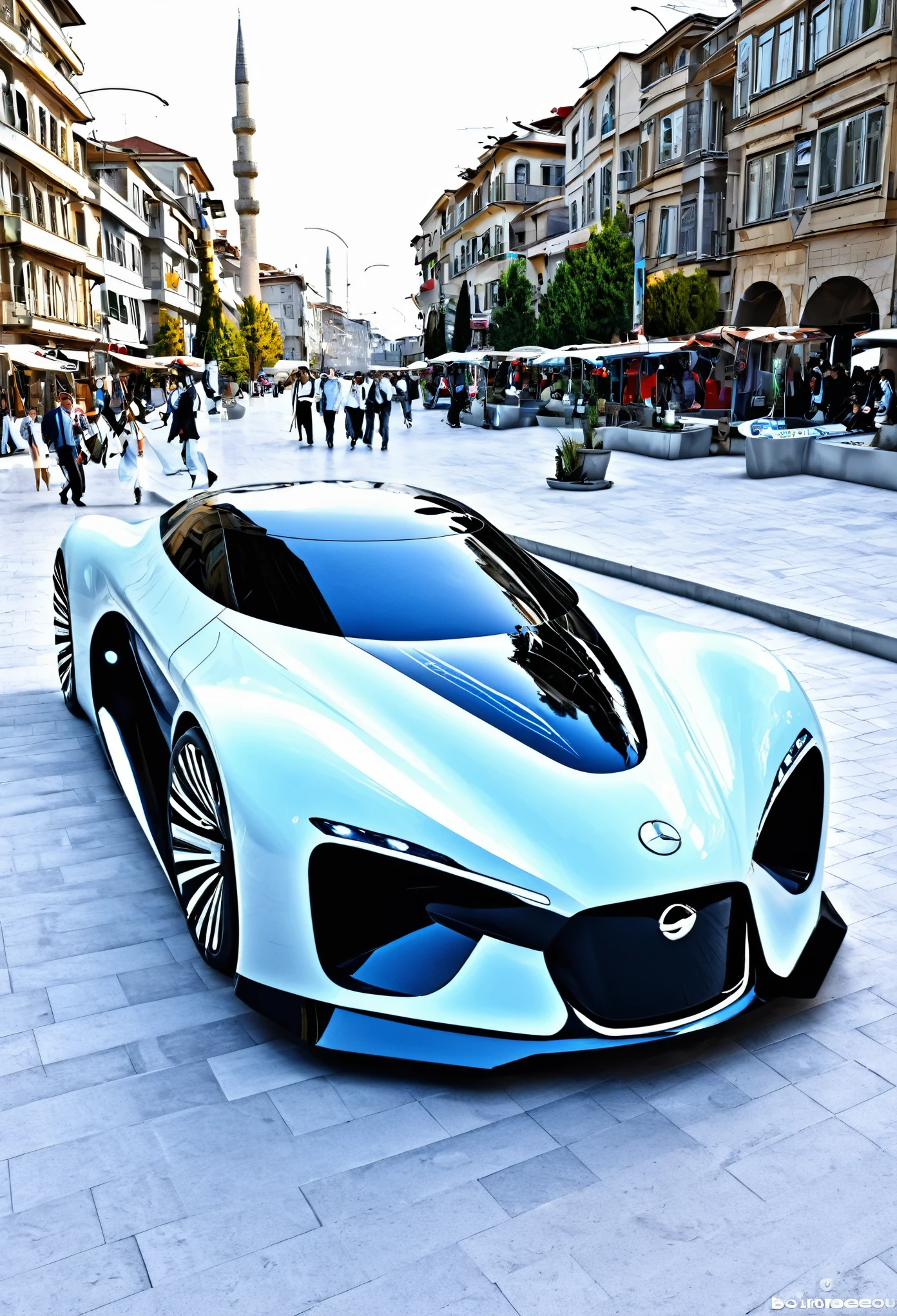 Enhance Style: A futuristic car with Turkish culture