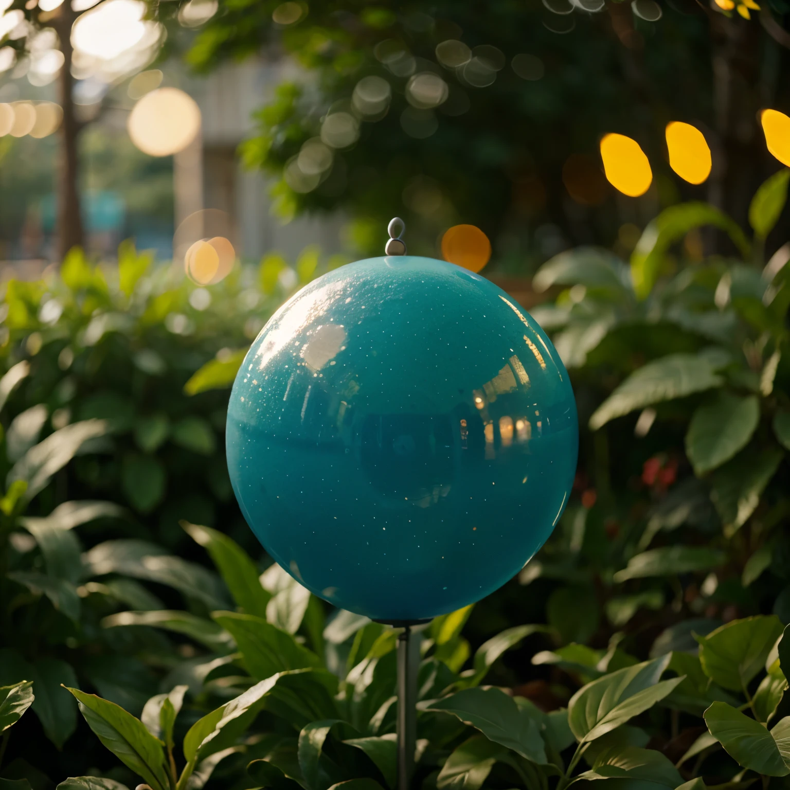 Jardim colorido com Blur e bokeh 