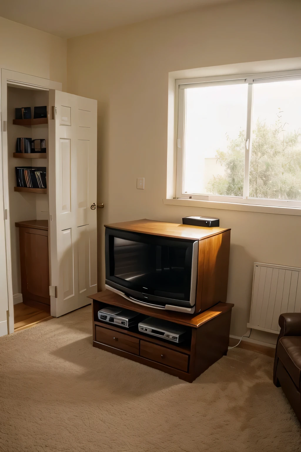 small tv in a beautiful room