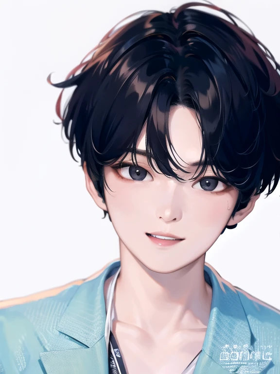 (best quality,4k,8k,highres,masterpiece:1.2) ,((1boy)), black eyes, black hair, white background, looking at viewers,simple background,sexy