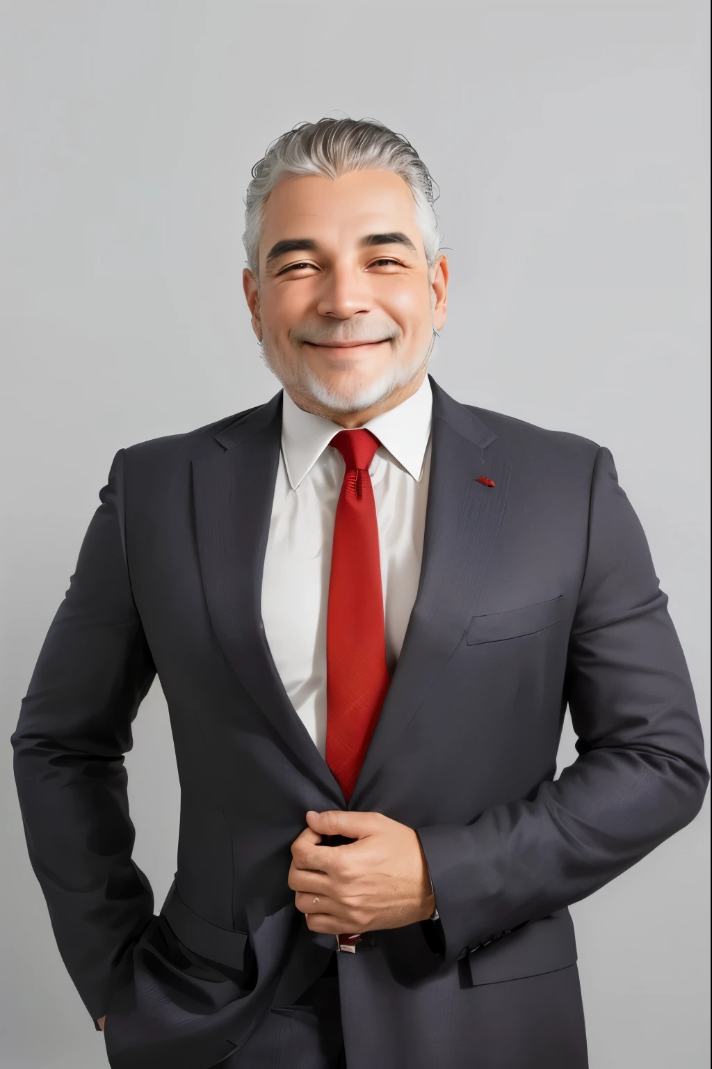 Homem de terno e gravata vermelha posando para uma foto, foto de perfil profissional, desenho animado, feliz, foto de retrato profissional
