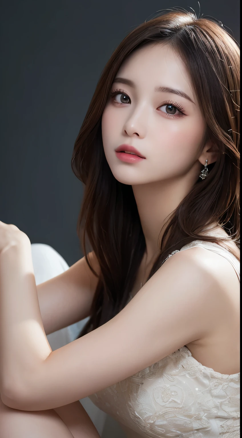 masutepiece, Best Quality, Illustration, Ultra-detailed, finely detail, hight resolution, 8K Wallpaper, Perfect dynamic composition, Beautiful detailed eyes ,Tight Dress、Sexy face，Perfect beautiful hands、beautiful realistic face,beauty legs，Authentic photo quality