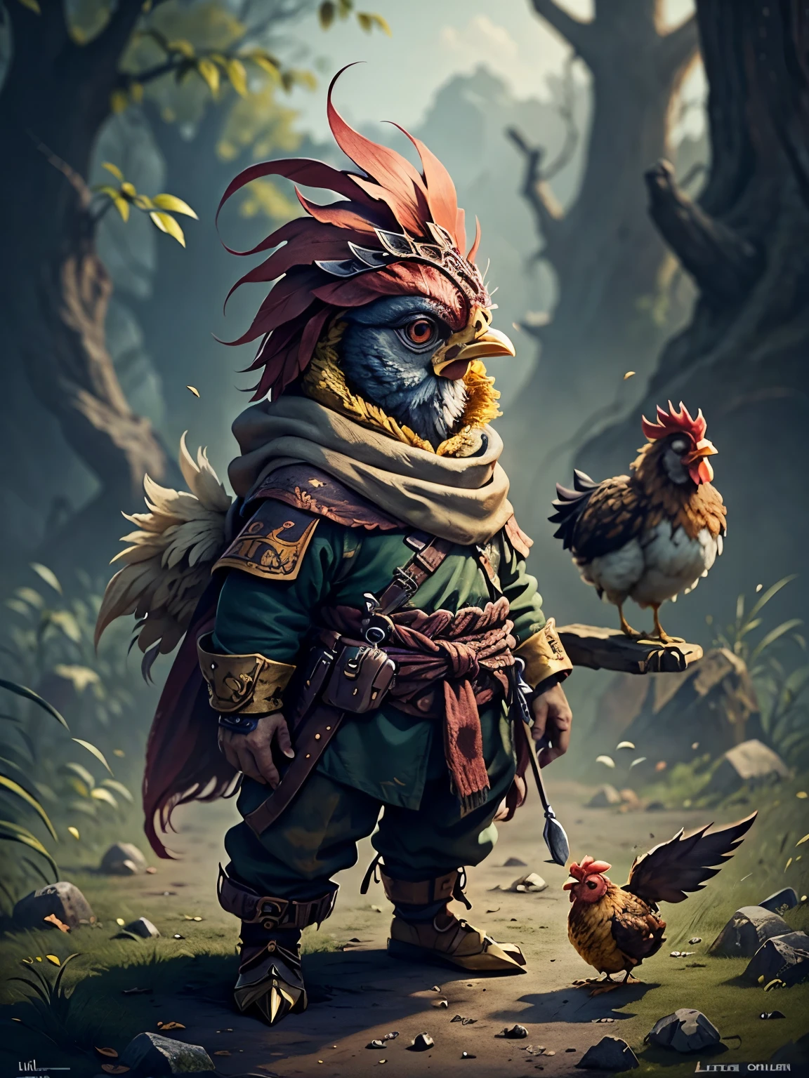Little chicken warrior