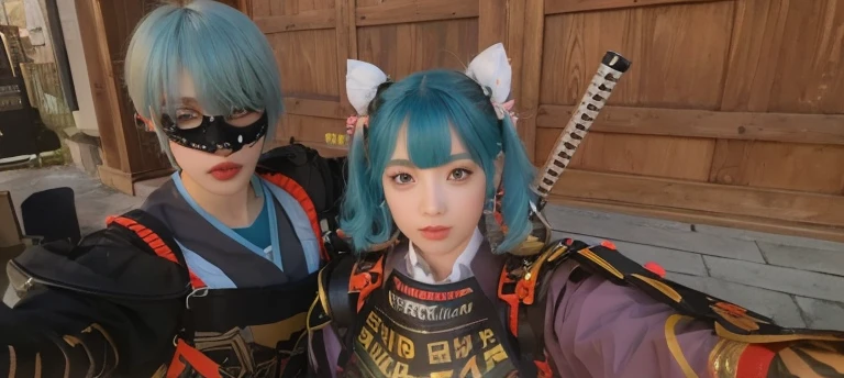 ((Best quality, 8k, Masterpiece :1.3)), 1 adorable girl with full body, youthful, delightful cute face, black hair, hair tied, oversized boyish outfit, aesthetic selfie, ultra-detailed face, extremely perfection, detailed eyes, double eyelid, big doe-eyed, black eyes, straight nose, long eyelashes, detailed eyelashes, v-shape face, random pose, aesthetic pose, (random aesthetic background)