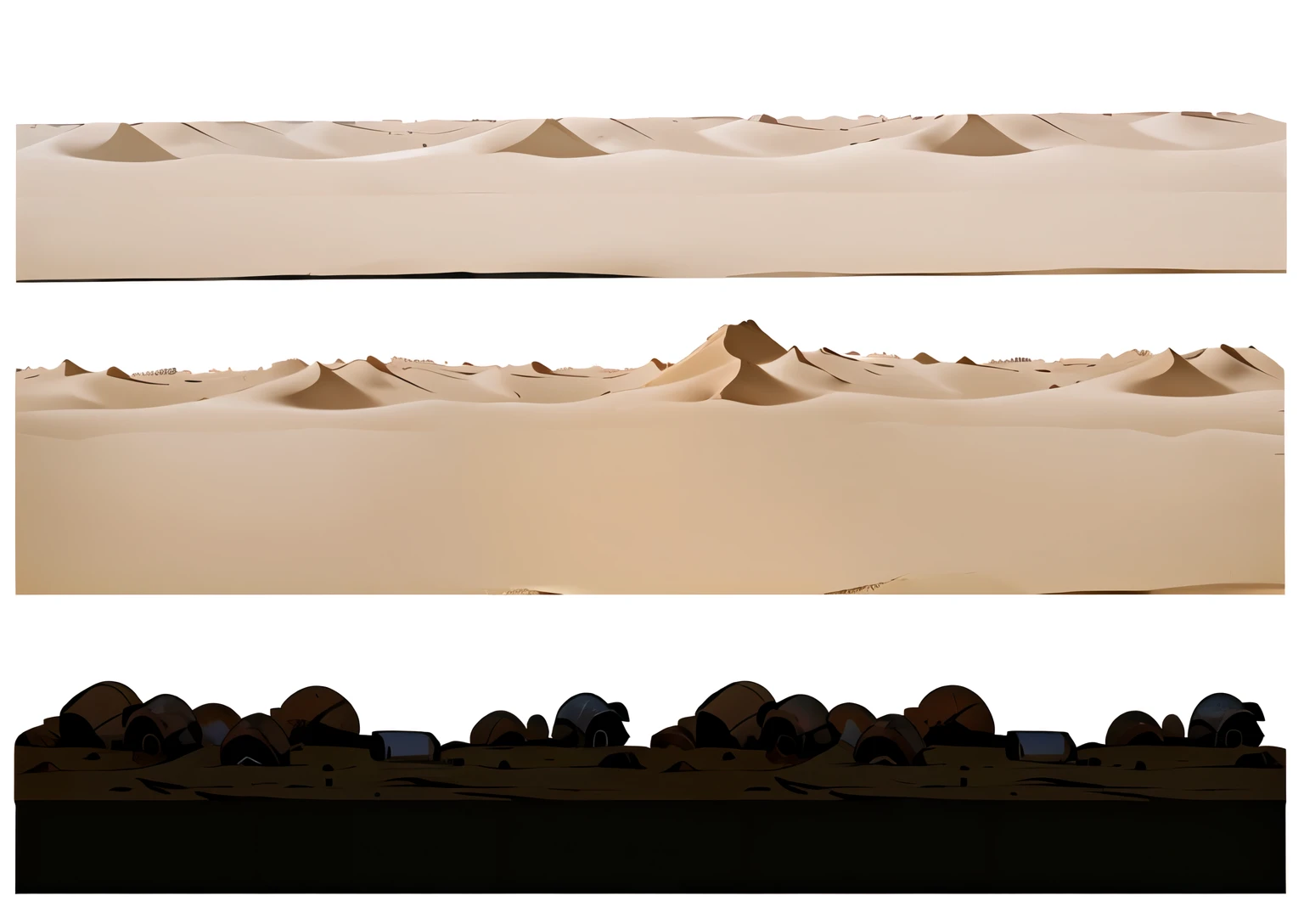 there are two different views of a desert , sand and desert environment, desert dunas, dunas, areia extremamente detalhada, desert composition, estilo duna, desert environment, Deserto de Areia, Fundo do deserto, deserto plano, Deserto Deserto, fundo de areias marcianas, background sand dunas, terras desertas, pintado digitalmente, deserto em todos os lugares, duna de areia, dark Fundo do deserto, sand dunas