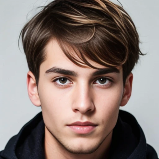 a young jew man badass, light hair, short hair. focus on face