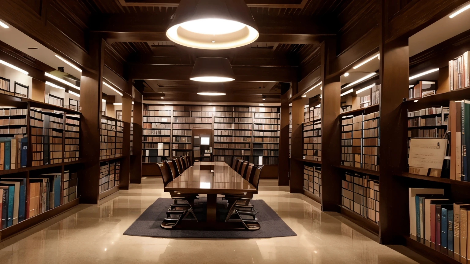 plano de fundo de uma biblioteca com livros nas prateleiras