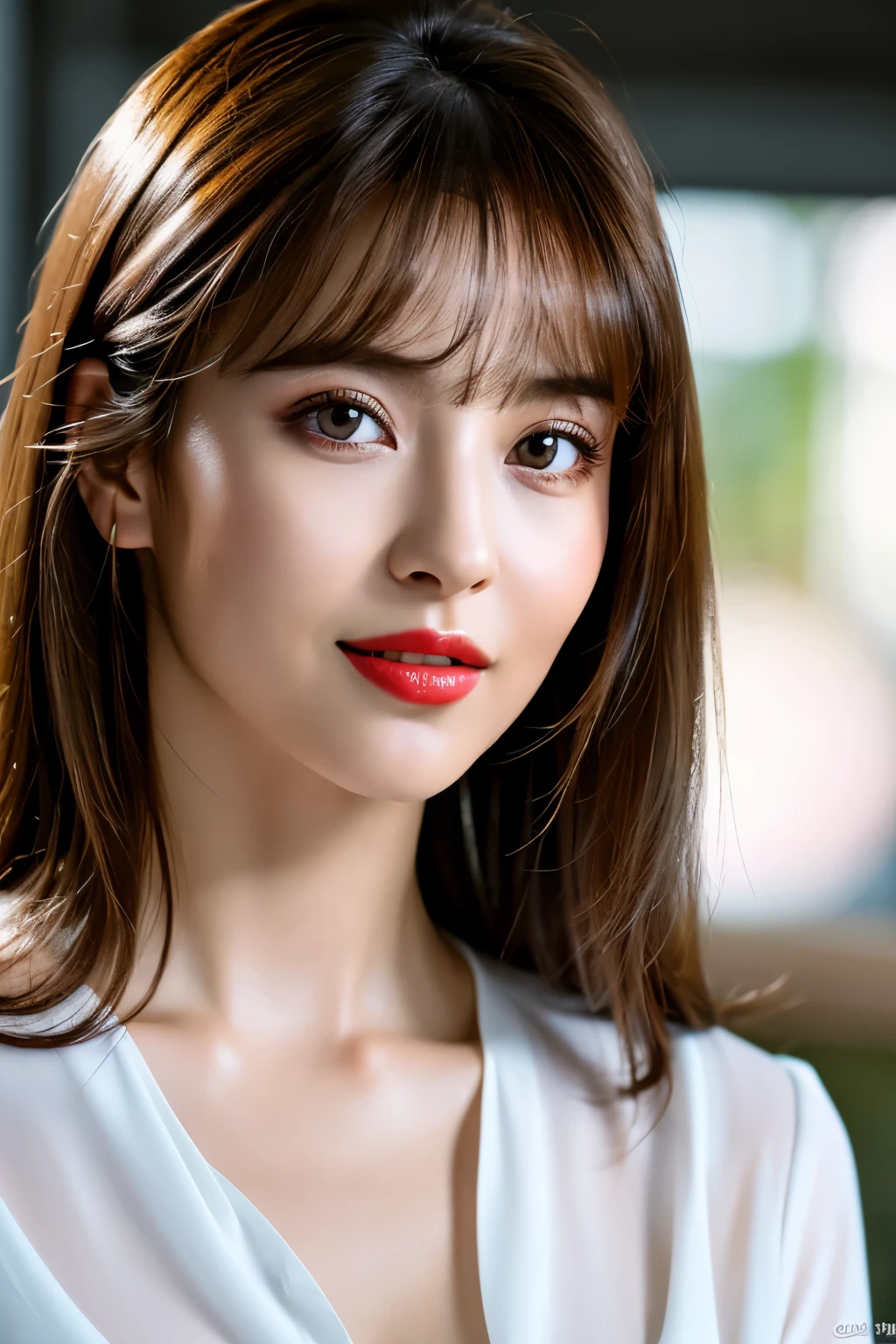 (highest quality、table top、8k、best image quality、Award-winning work)、(one young girl, 14 years old:1.3)、no sleeve, (red eyeshadow:1.2)、perfect makeup、long eyelashes、Super high-definition sparkling eyes、ultra high definition hair、ultra high resolution glossy lips、Super high resolution perfect teeth、Super high resolution cute face、brown hair、(very short straight hair:1.1)、look at me and smile、[clavicle]、accurate anatomy、(close up of face:1.5)、Luxury love hotel、(The most moody warm lighting:1.2)、blurred background、With bangs、Super high-resolution glossy and moisturized face、Super high resolutio n glowing skin、most detailed face、Ultra high resolution detailed faces、ultra high resolution hair、Fashion model 25 years old [[[[close-up]]], [[[[chest]]]], [[[[neck]]], [shoulders]]]]], Perfect eyes, Perfect iris, Perfect lips, Perfect teeth, Perfect skin, Soft front light, Glow, HDR, (Soft color: 1.2), Best quality, masterpiece, ultra high res, (photorealistic:1.37), raw photo, 1girl, long hair, beautifull eyes, beautifull face, detailed eyes and face, t-shirt, dynamic lighting, in the dark, table top, highest quality, realistic, Super detailed, finely, High resolution, 8k wallpaper, 1 beautiful woman, light brown messy hair, He is wearing an open-necked shirt., sharp focus, perfect dynamic composition, beautiful and detailed eyes, thin hair, Detailed realistic skin texture, smile, close-up portrait, model body shape, mile, close-up portrait, model body shape, body shape,cleavage, tropical beach, thin and long legs Translated with DeepL.com (free version)Top Quality, Masterpiece, (Realistic:1.2), 1 girl, detailed face, beautiful eyes, (Masterpiece:1.2, Top Quality), (fine beautiful eyes: 1. 2), (highly detailed Cg Unity 8K wallpaper, Masterpiece, Top Quality, super detailed, best shaSuper high resolution sparkling eyes、Beautiful face drawn in every detail、Super high resolution glossy red lips、big breasts、cleavage、Fashionable necklaces、camisole, ((masterpiece)), (ultra detailed
