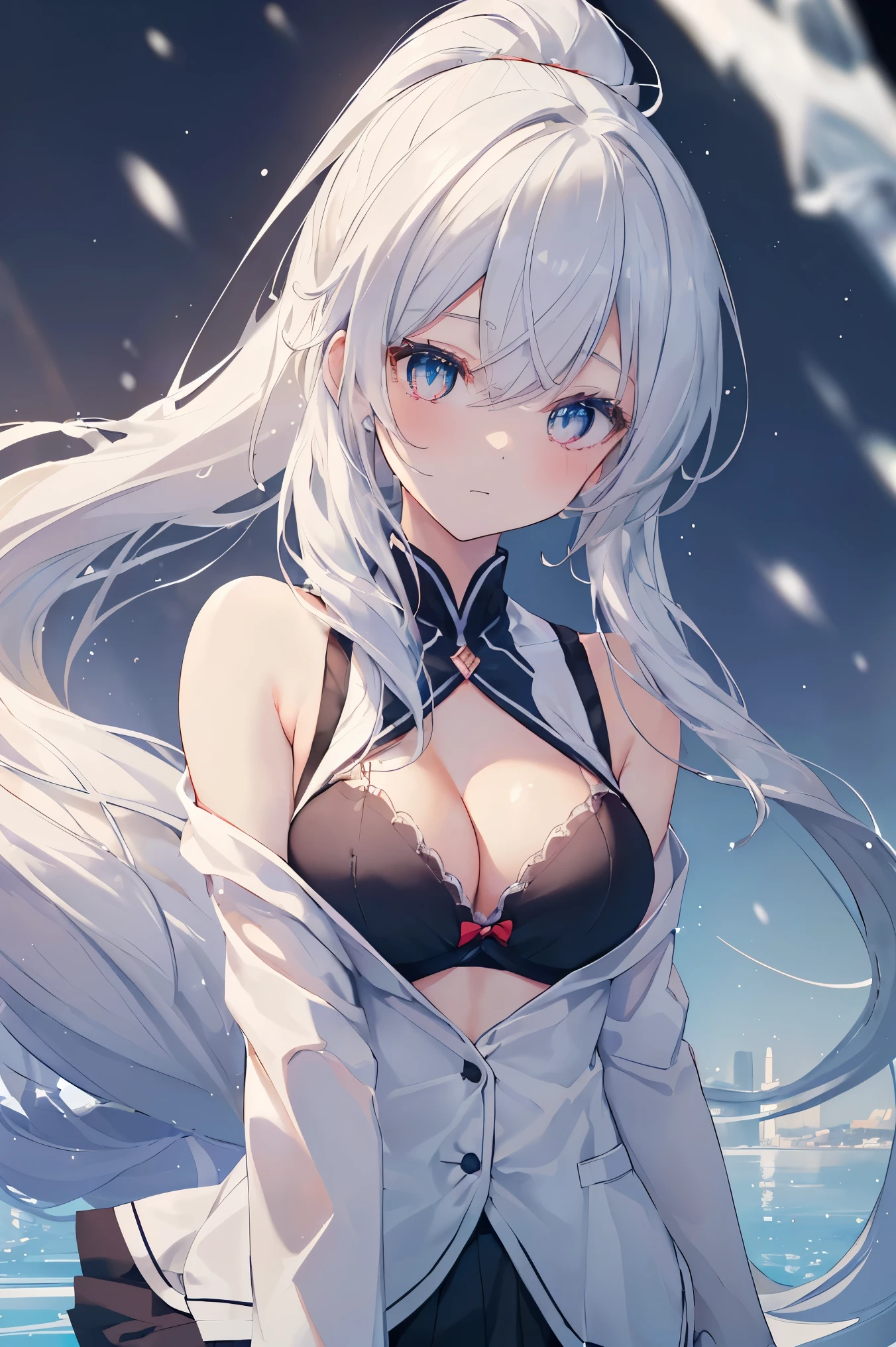 {((anime, op art, Depth of written boundary, Motion Blur, Shining Light, 超High resolution, retina, masterpiece, Accurate, Anatomically correct, Textured skin, Super Detail, Attention to detail, high quality, Awards, 最high quality, High resolution, 16k))} . |
{((Multiple Girls, student age girl, Wavy Ponytail, Hair that falls over the shoulders, Very long hair, very thick hair, Fine grain, Sparkling eyes, G-breast, Cleavage, Joyful))} . |
{((Sexy Body, Bring lots of warm clothes, Cotton clothes))} . |
{((Frozen Lake, Sparks, Crystal of snow, Starfall))} . |
{((Wide-angle, Upper Body, (perfection_refer to:1.0), (perfection_foot:1.0), Better_hand, more_detailed))} break, show off bra:1.4, mini skirt;1.4, , shoot from below, show off bra
