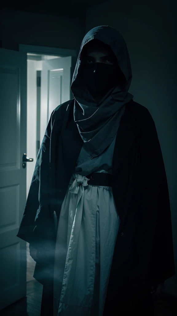 An image of a mysterious ghost and deep colors