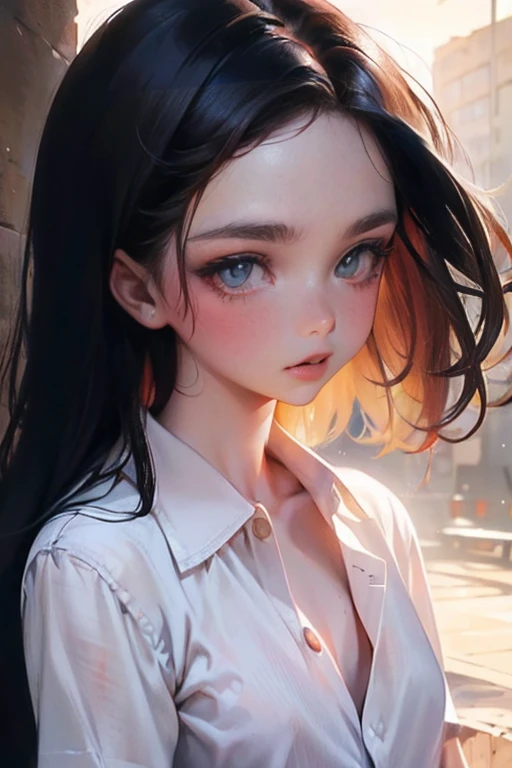 umbigo, dividir, (seios grandes: 1.2) ciri, There is water in the body, clothes are soaked, ((super mini-saia, corpo apertado, Public hair is huge, )), camisa branca, corpo apertado, Camisa ultrafina, (Camisa extra curta, aguaceiro), roupas molhadas, Cabelo longo, cabelo preto, cachos, Palpebras duplas, anel de mamilo de orelha, Not wearing, , No underwear, Corpo Curvo, corpo sexy, corpo perfeito, ((Realistic lighting, melhor qualidade, 8k, obra de arte:1.3)), sharp focus:1.2, 1 garota, mulher bonita com figura perfeita:1.4, Abdominais magros:1.1,Rosto super fino,Olhos lindos,Palpebras duplas,