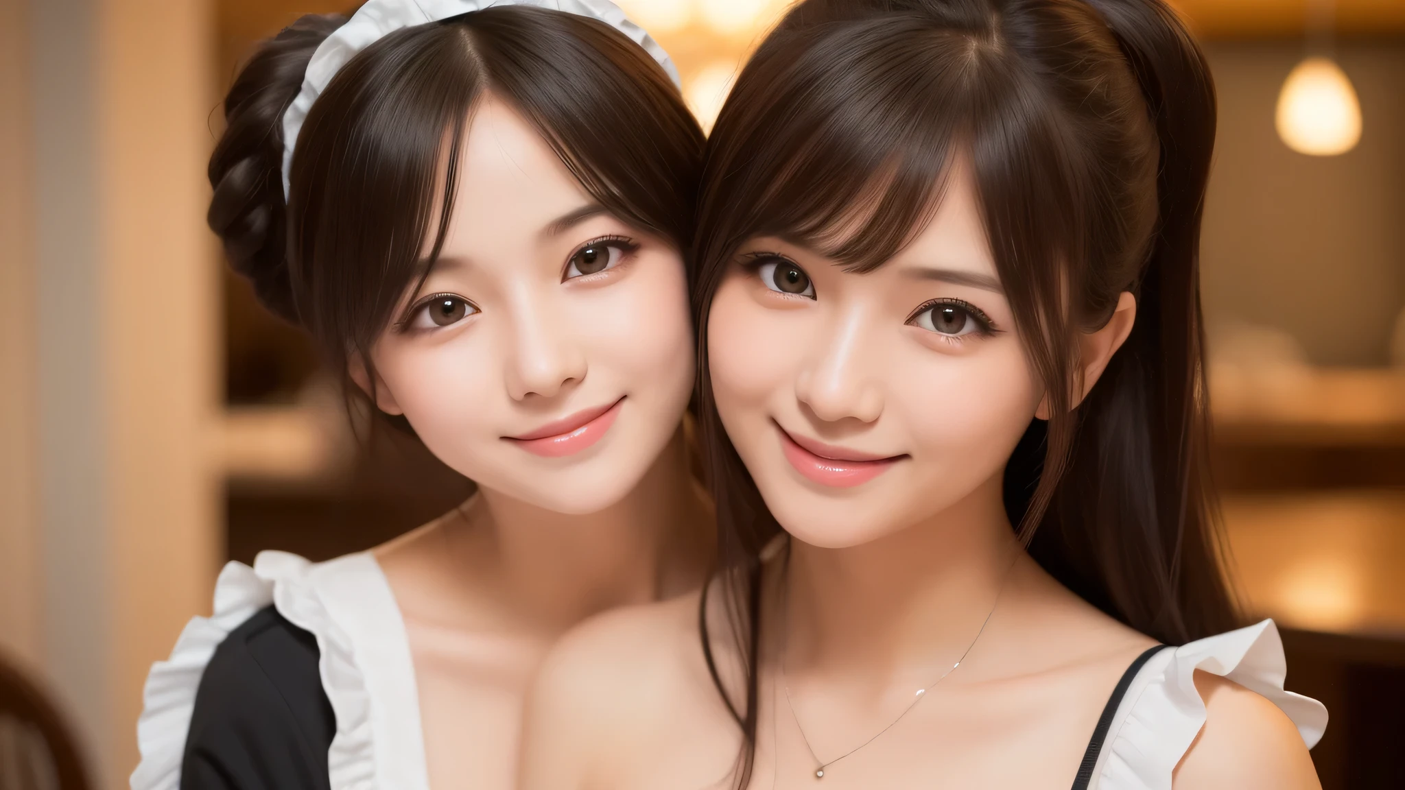 Beautuful Women、18year old 、head shot、80mm、bangss、Hotel room in idle stage costume、A smile、NSFW